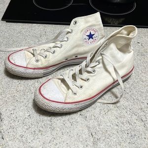 Womens White High Top Converse